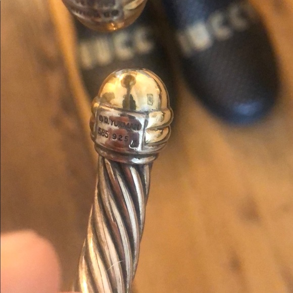 David Yurman Sterling Silver 14k Gold Dome - Picture 5 of 6